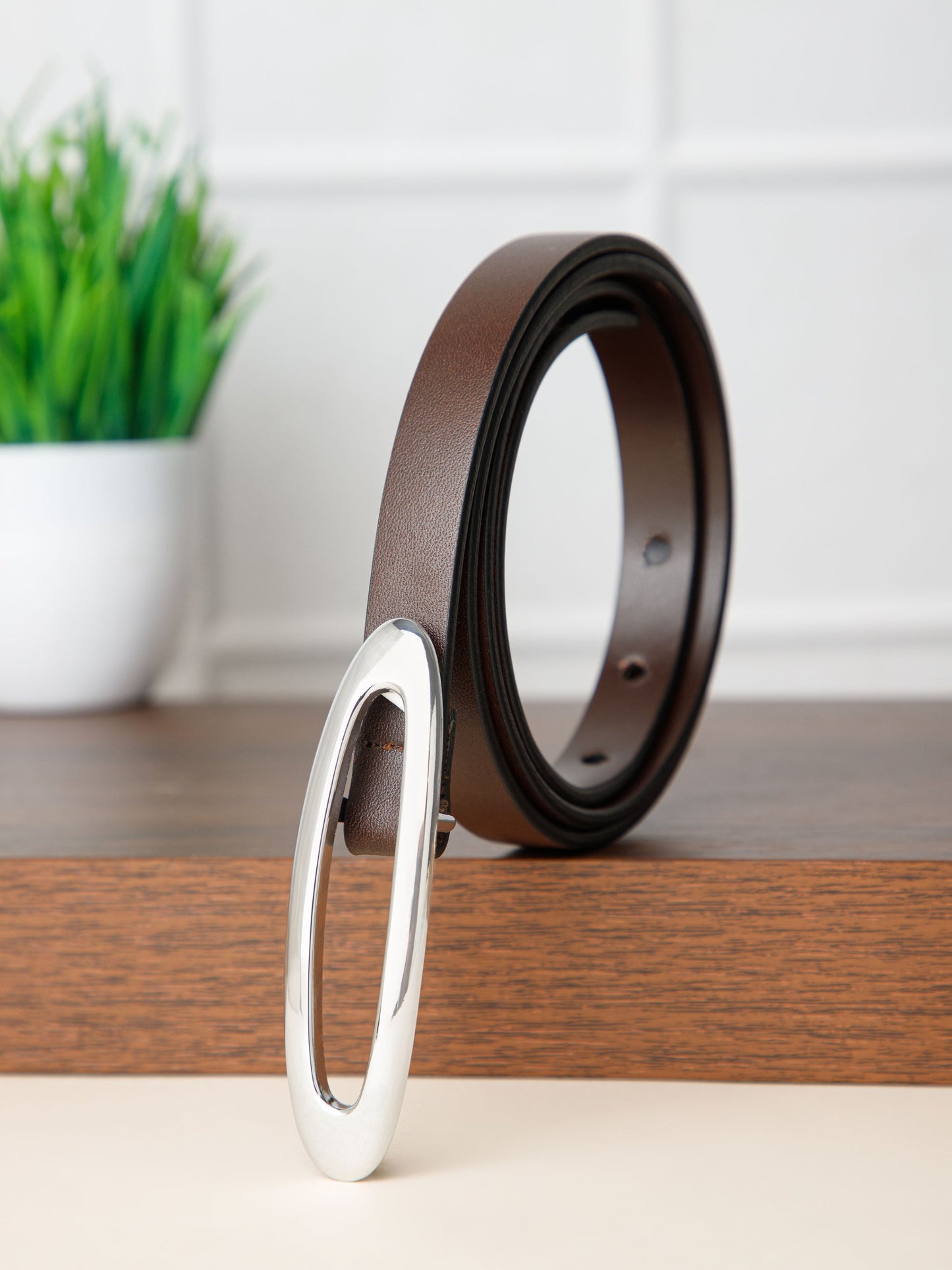 Sleek Ladies Belt LBSB-2011 C Brown