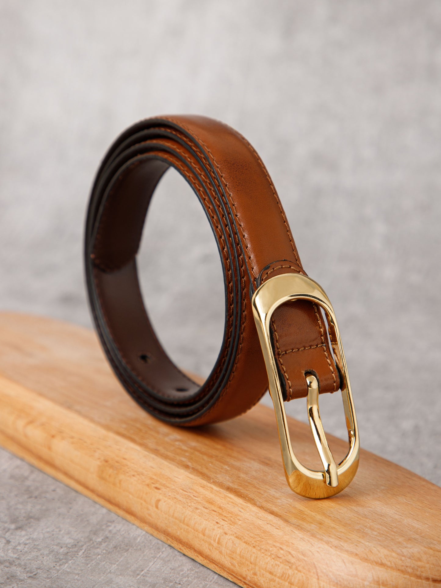 Center-Pin Buckle Ladies Belt LBSB-2213 G Tan