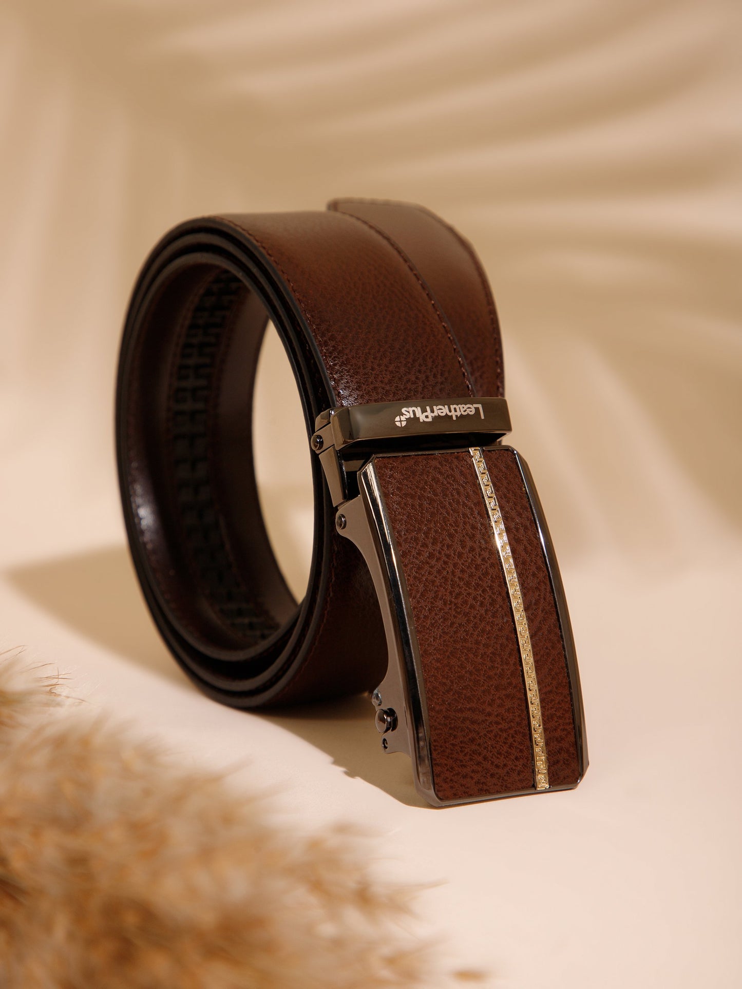 Men Autolock Belt AL-9711 Brown