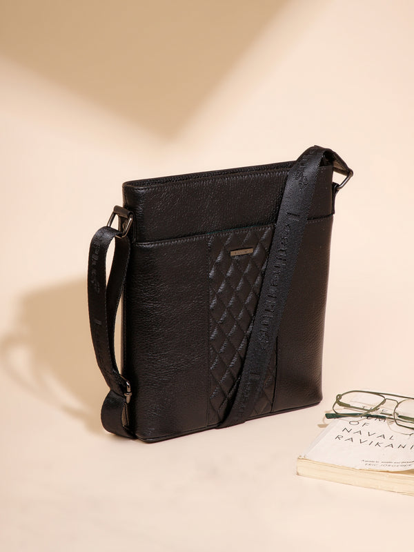 Quilted Leather Men Sling Bag SGL-652