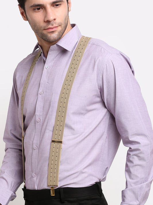 Beige Striped with Highlights Suspender MB-192