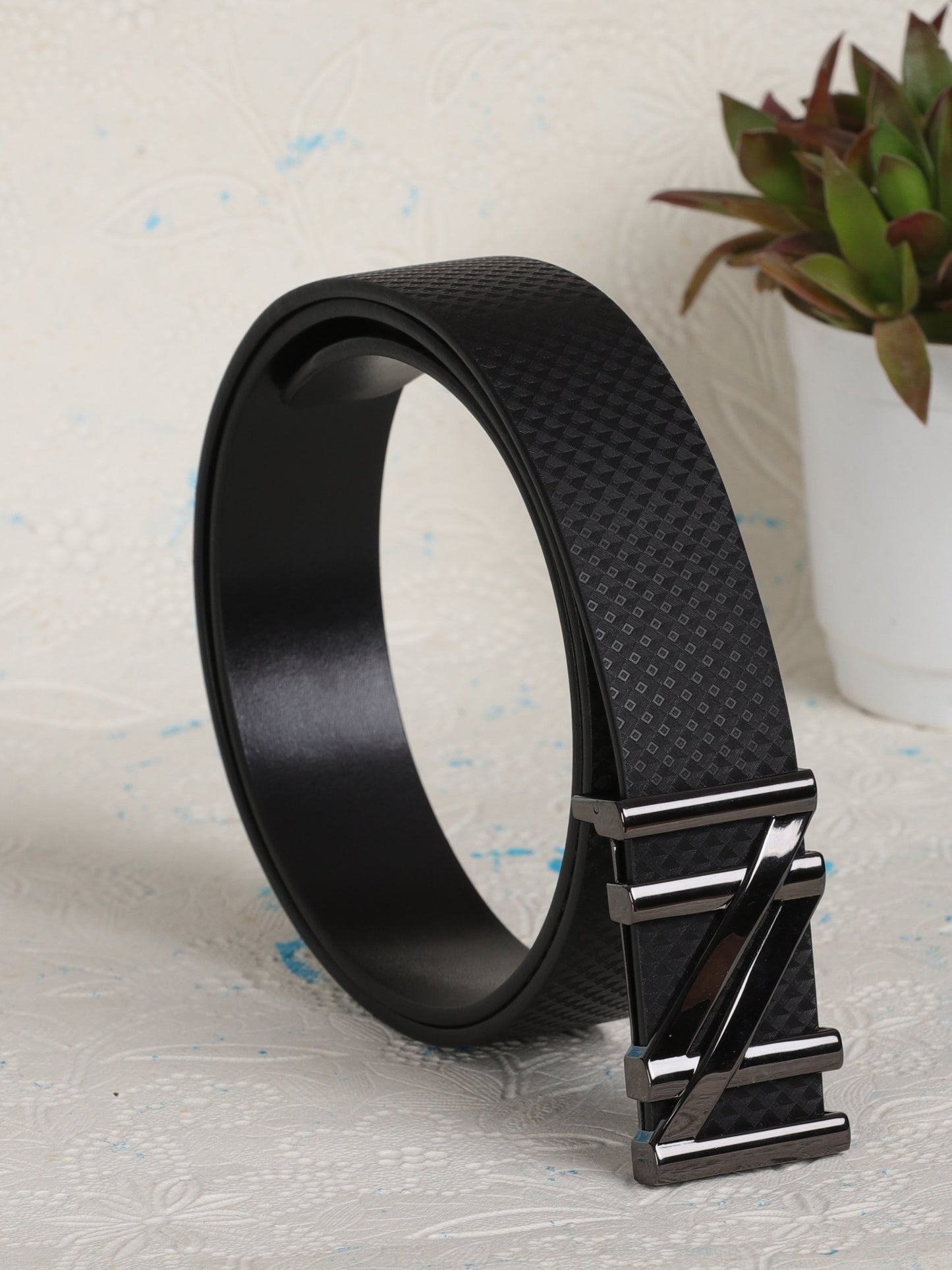 Men Casual Belt ST-5285 G Black