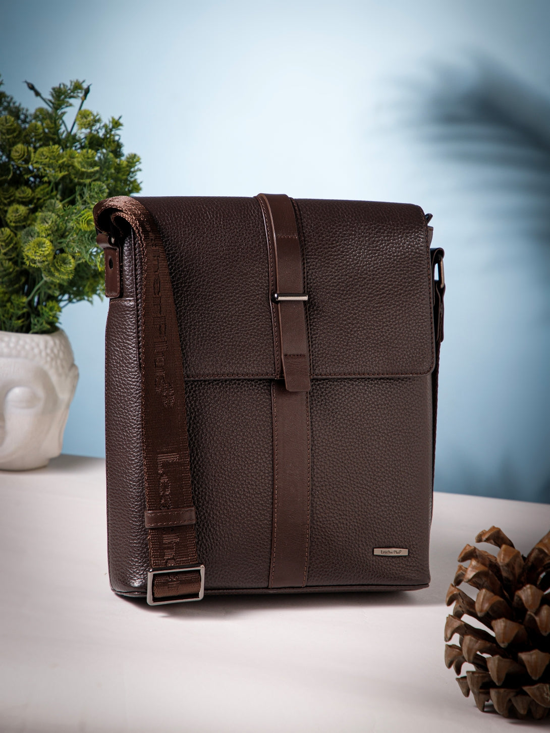 Textured Leather Men Sling Bag SGL-651