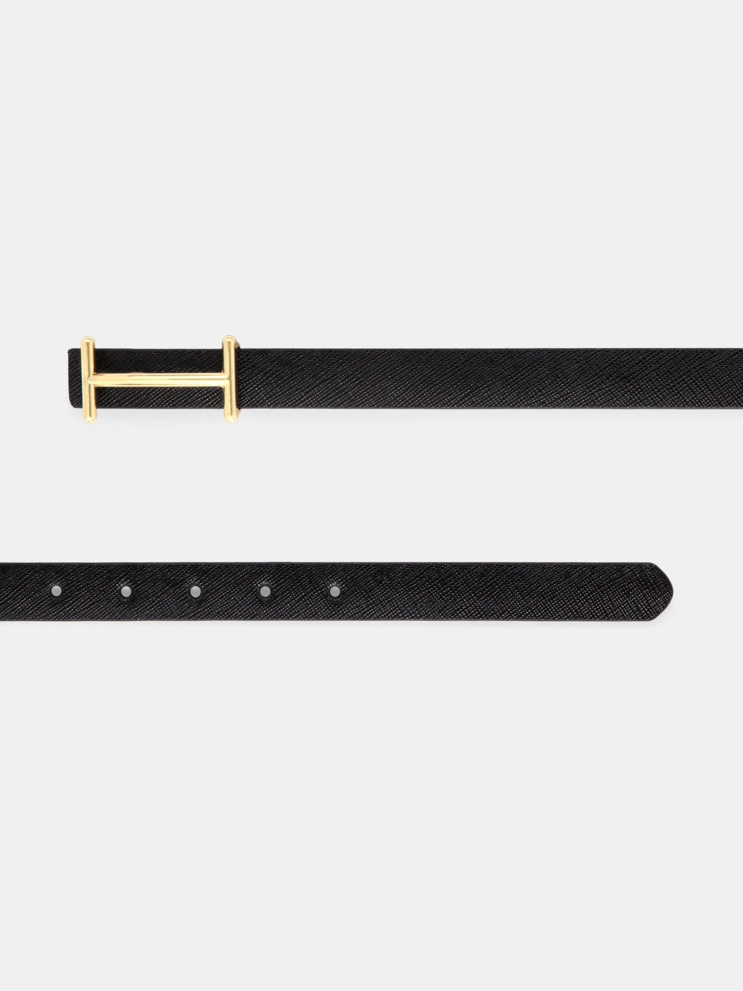 Saffiano Ladies Belt LBSB-2266 G Black