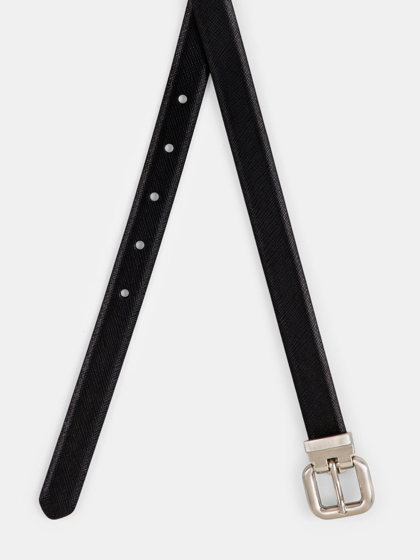 Saffiano Ladies Belt LBSB-2257 BN Black