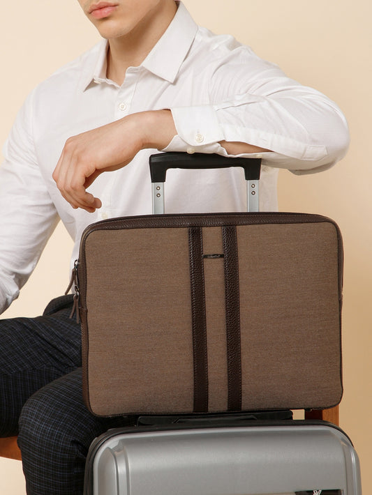 The Sentinel Weave Leather Laptop Sleeve SV16-5001