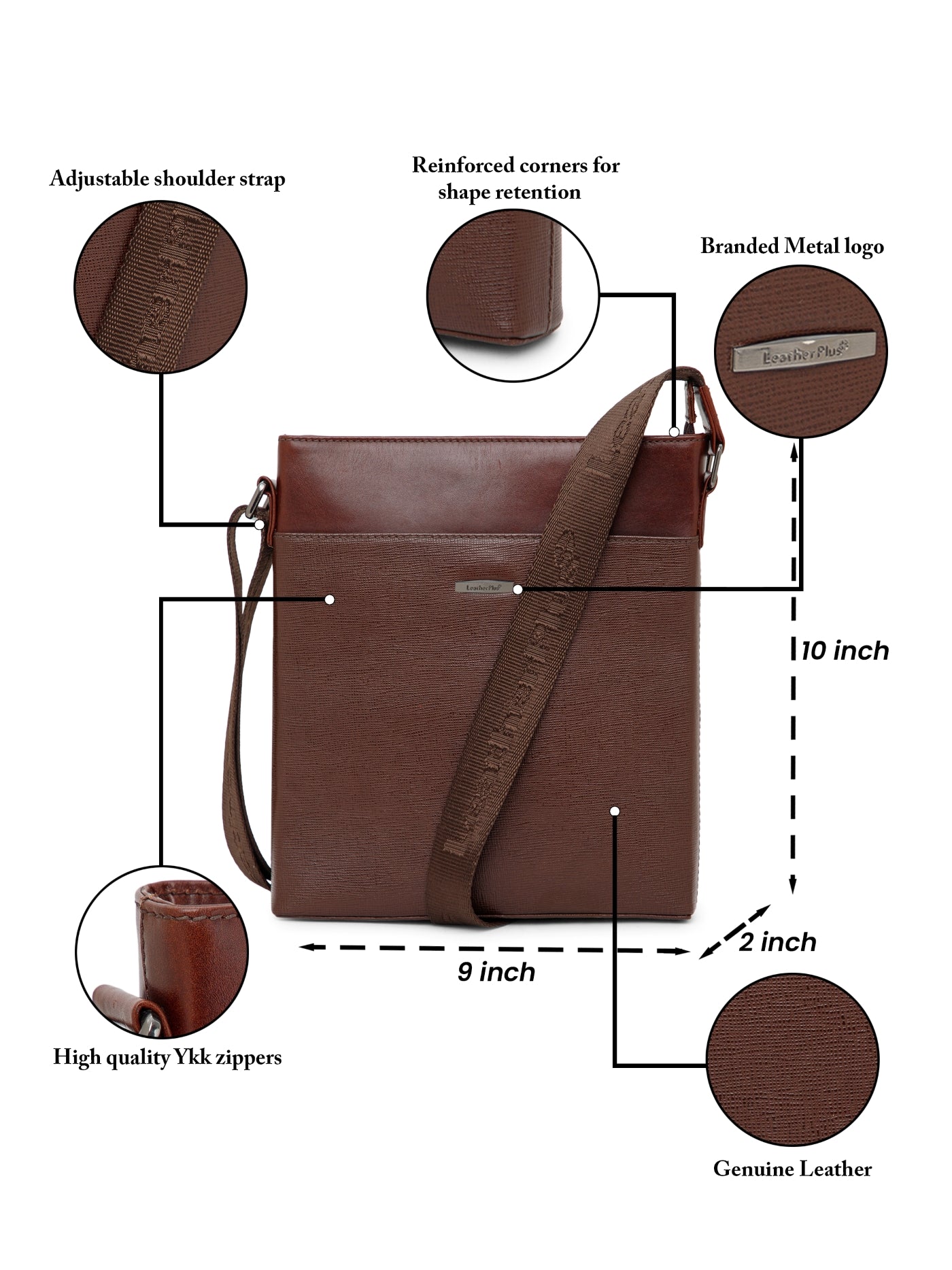 Saffiano Leather Men Sling Bag SGM-701