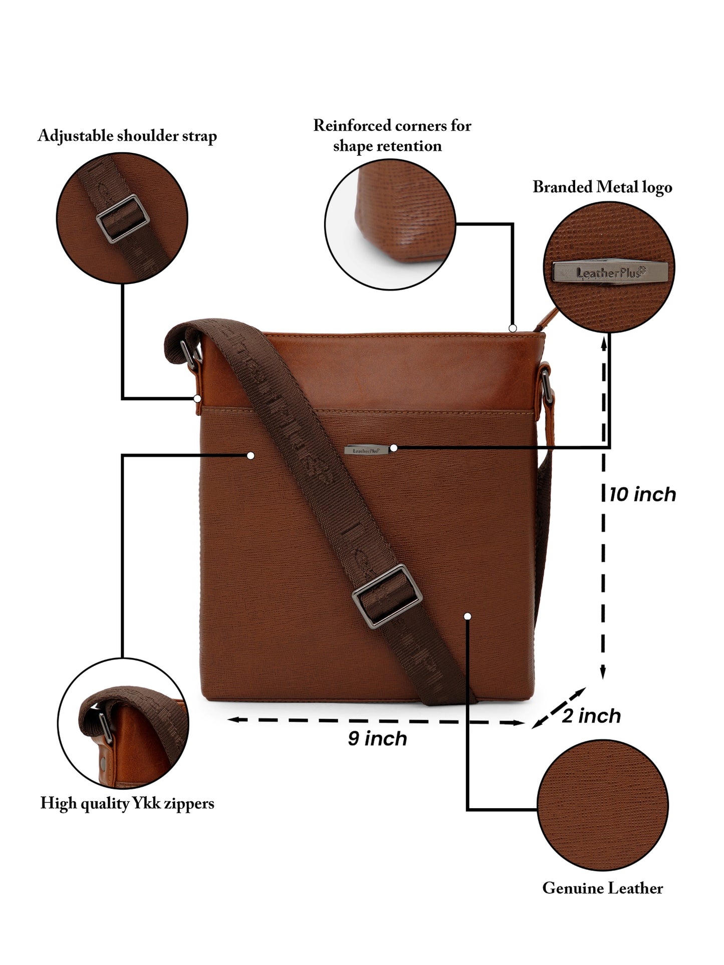 Saffiano Leather Men Sling Bag SGM-701