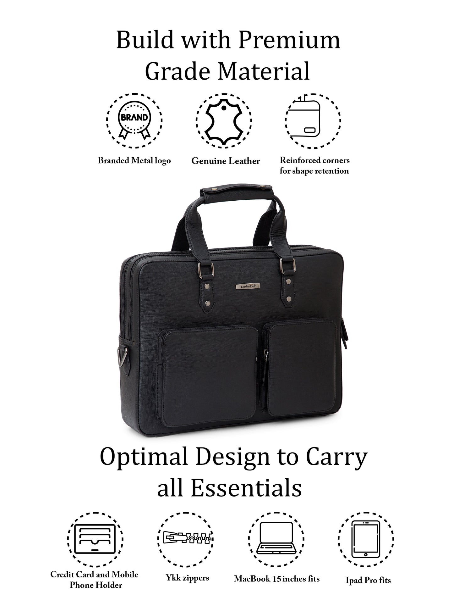 Saffiano Leather Laptop Bag  LT16-4001