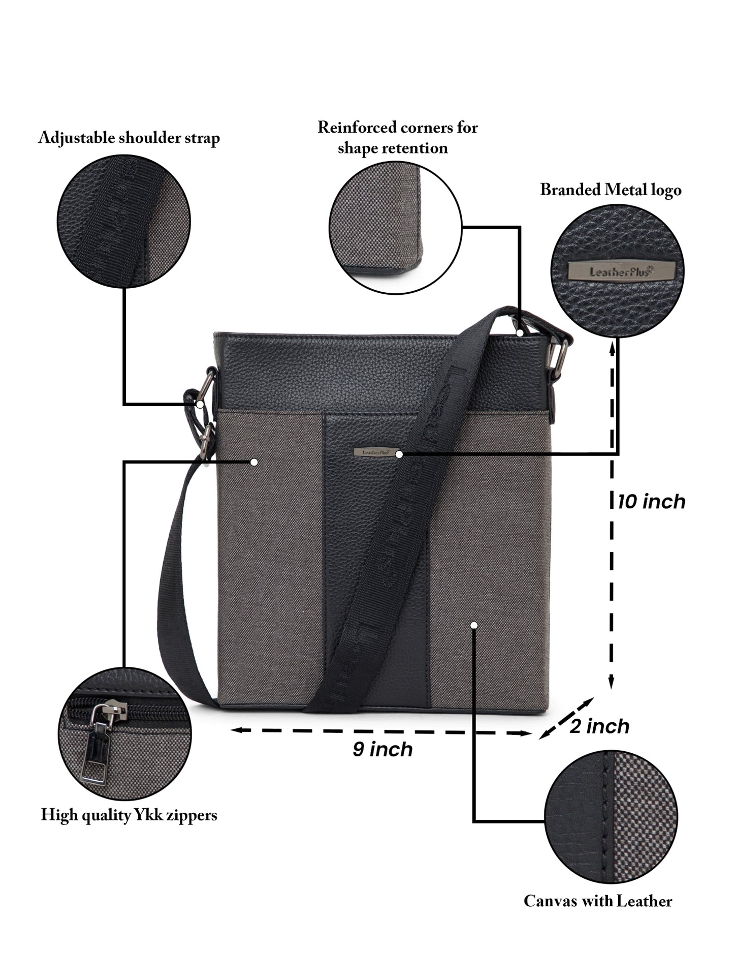 Dual-Texture Men Sling Bag SGM-401