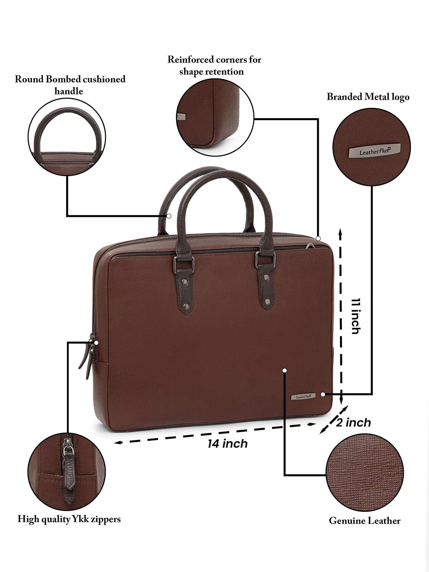 Saffiano Leather Laptop Bag  LT16-4002