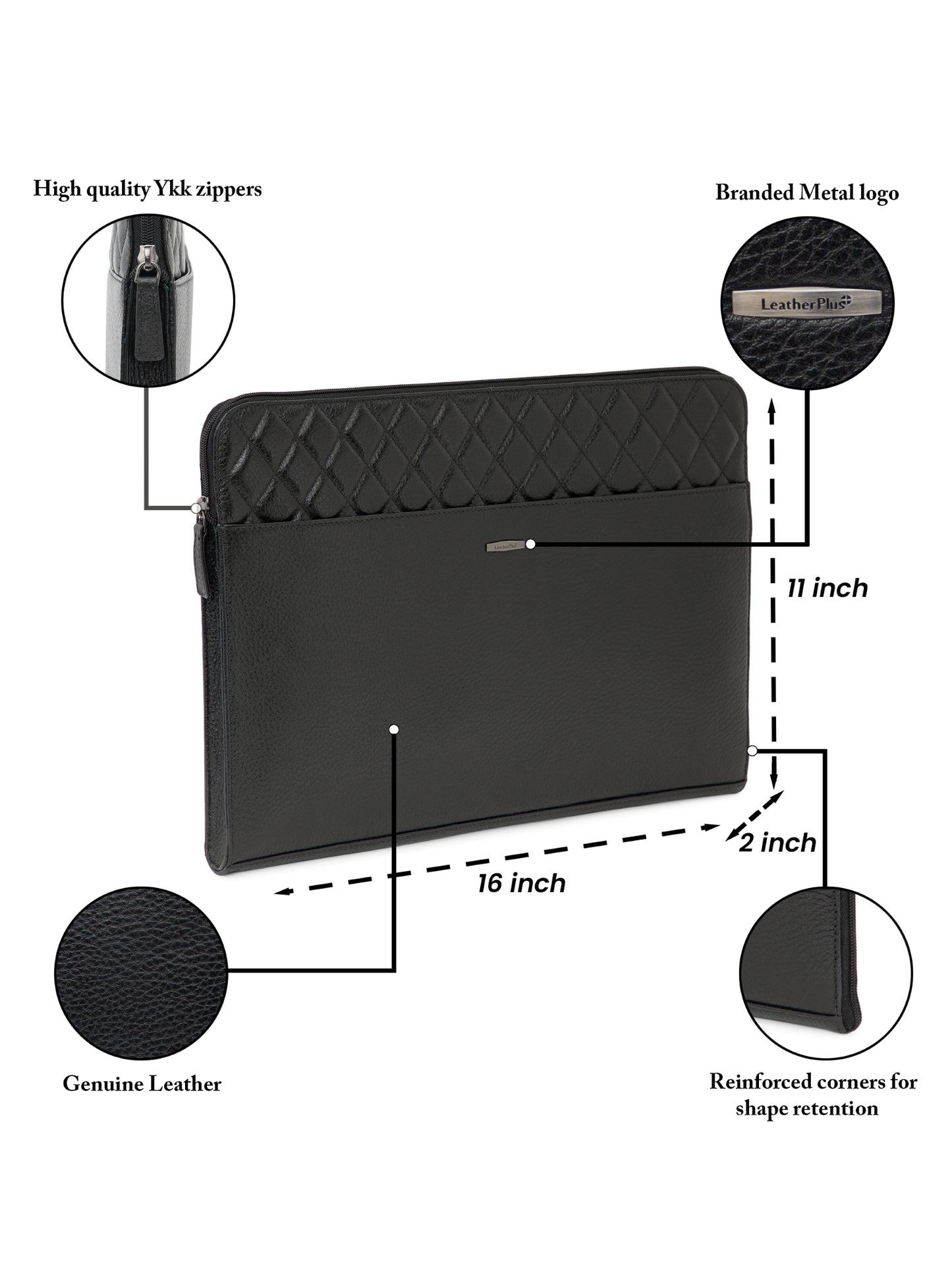 Quilted Leather Laptop Sleeve SV16-7002