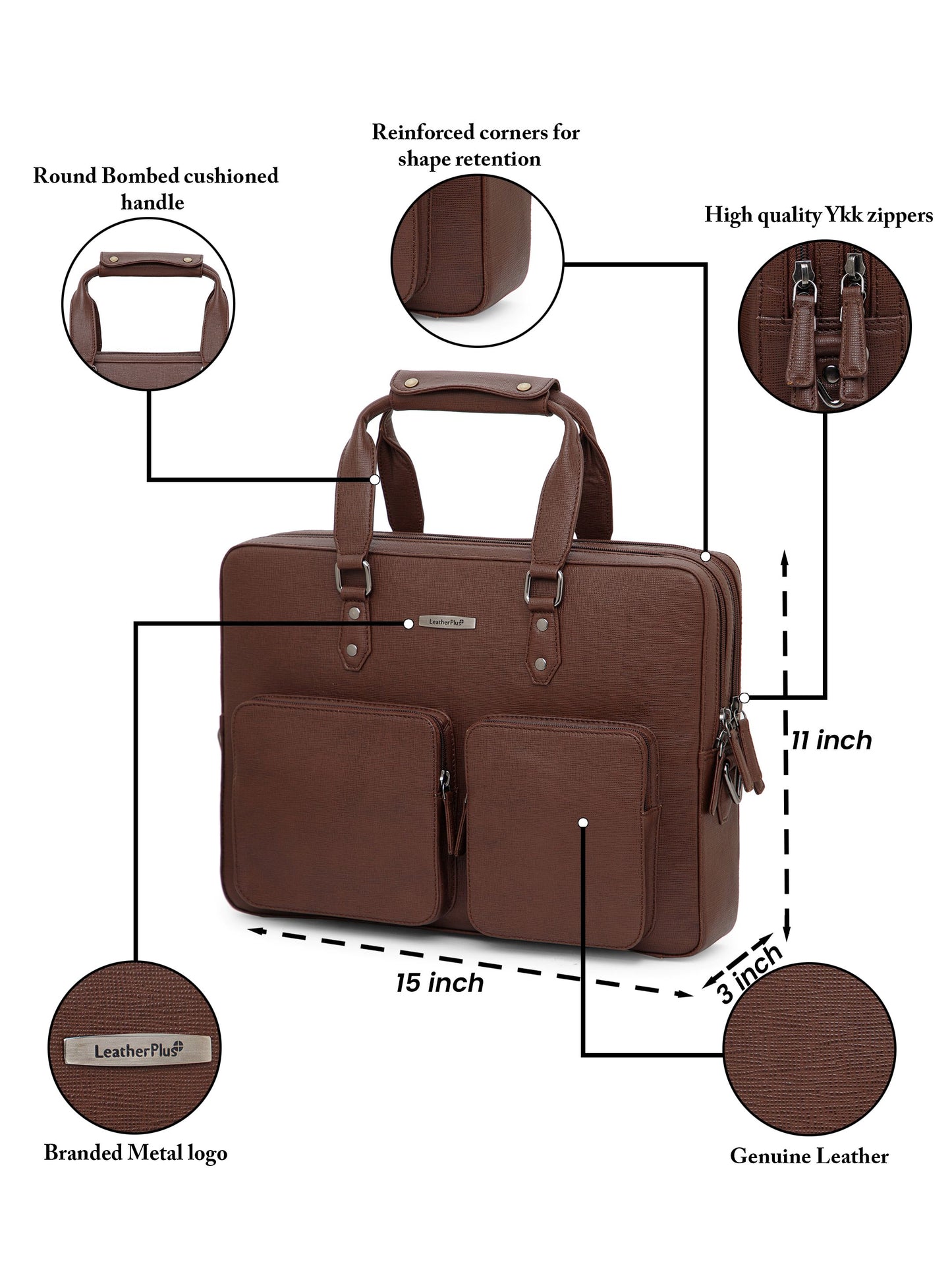Saffiano Leather Laptop Bag  LT16-4001
