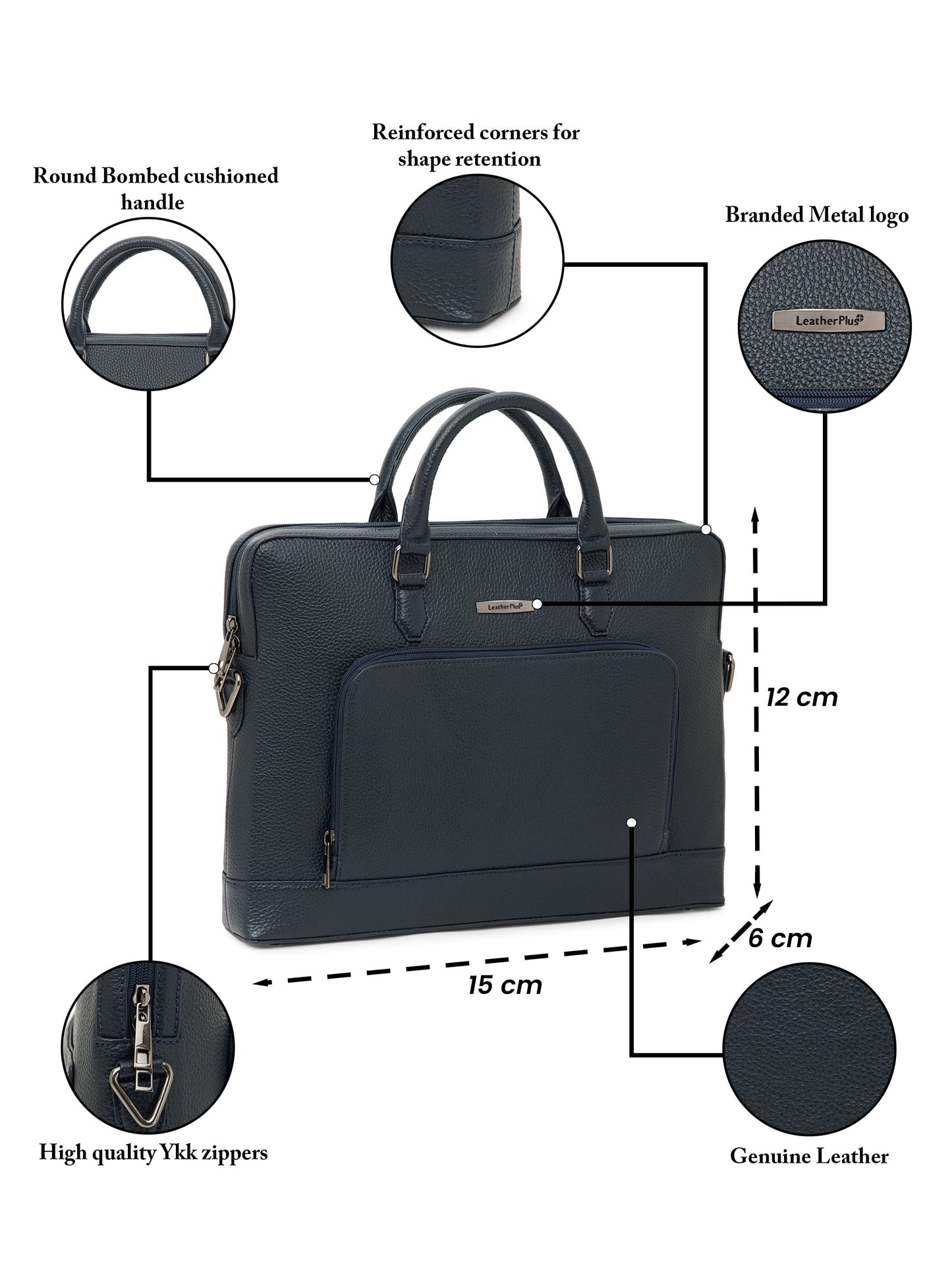 Sleek Leather Laptop Bag LT16-2004