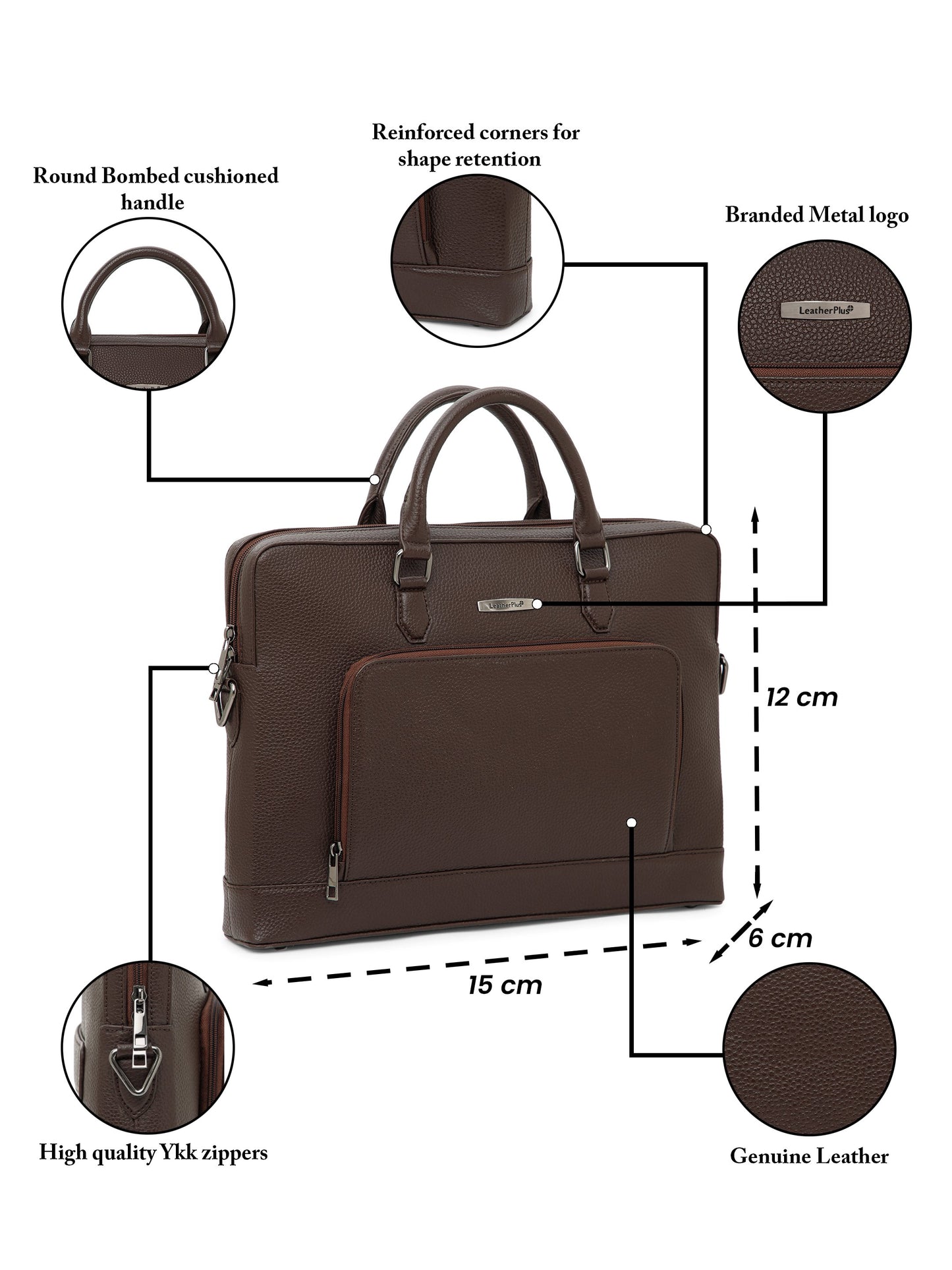 Sleek Leather Laptop Bag LT16-2004