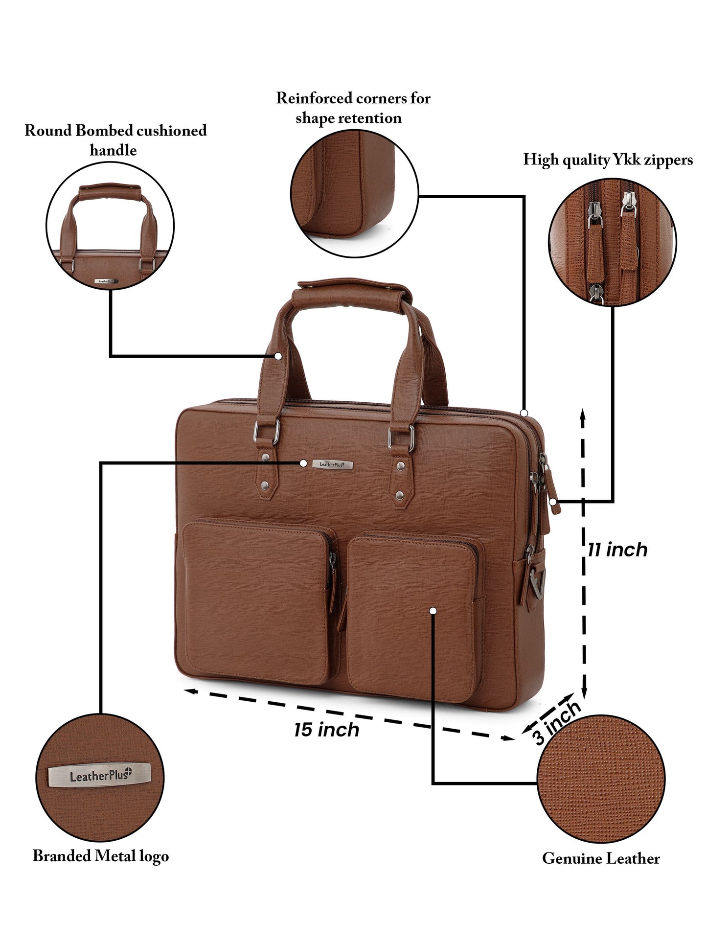 Saffiano Leather Laptop Bag  LT16-4001