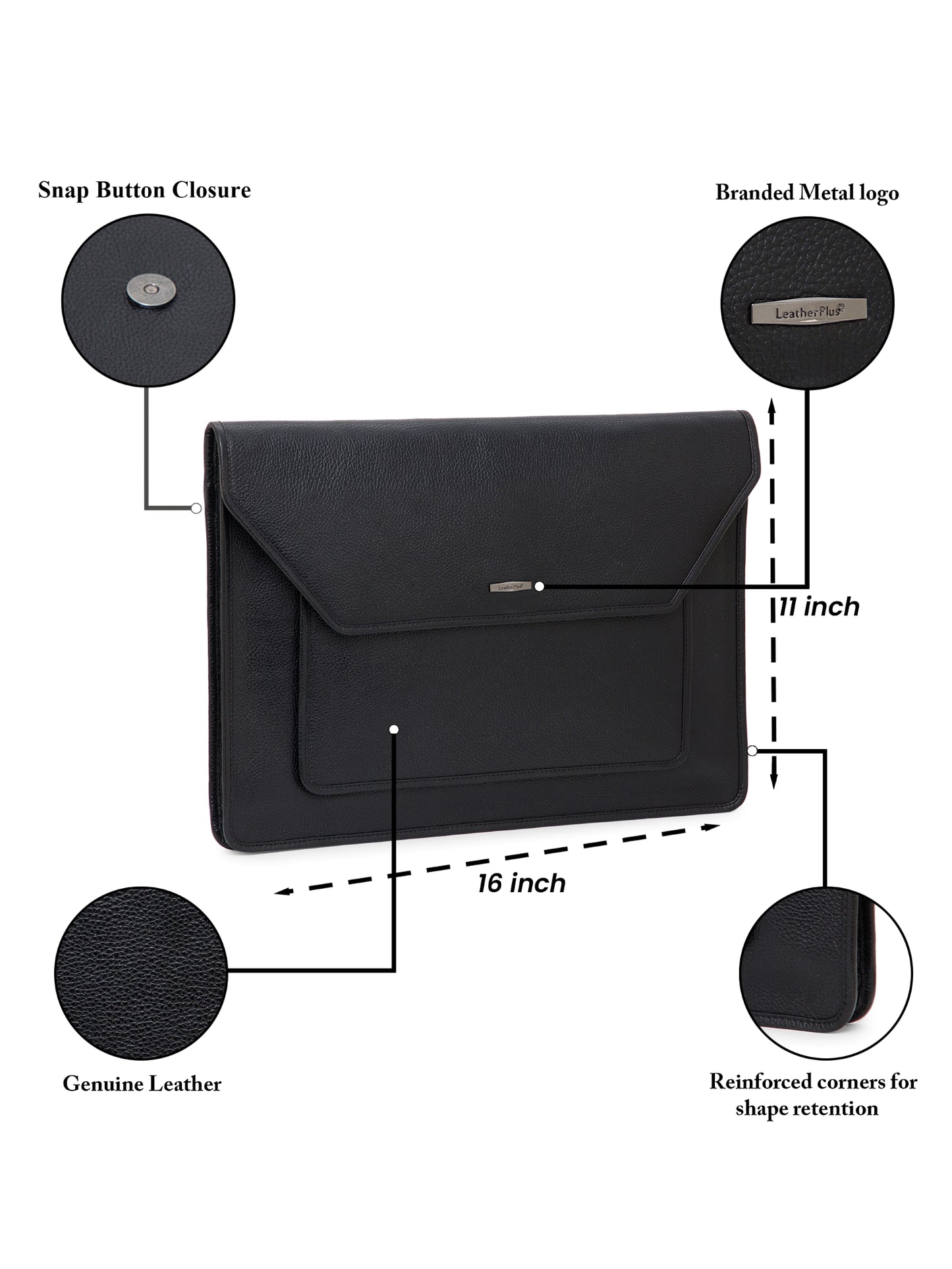 Natural Milled Leather Laptop Sleeve SV16-7001