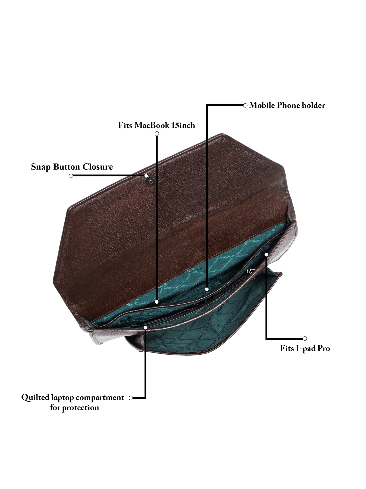 Natural Milled Leather Laptop Sleeve SV16-7001