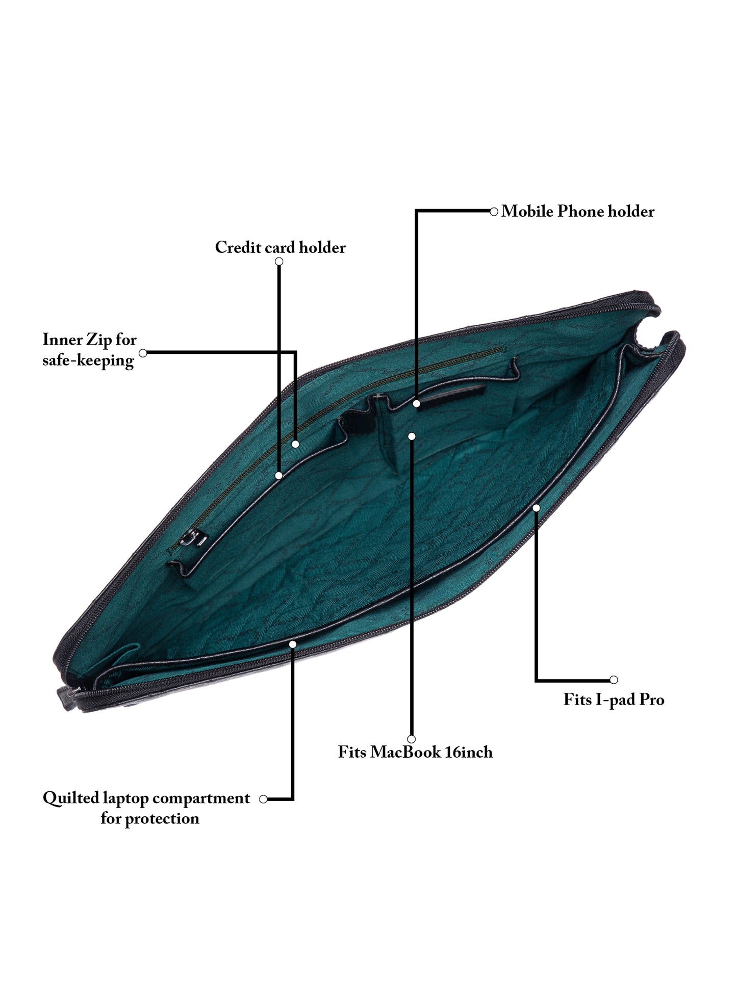 Quilted Leather Laptop Sleeve SV16-7002