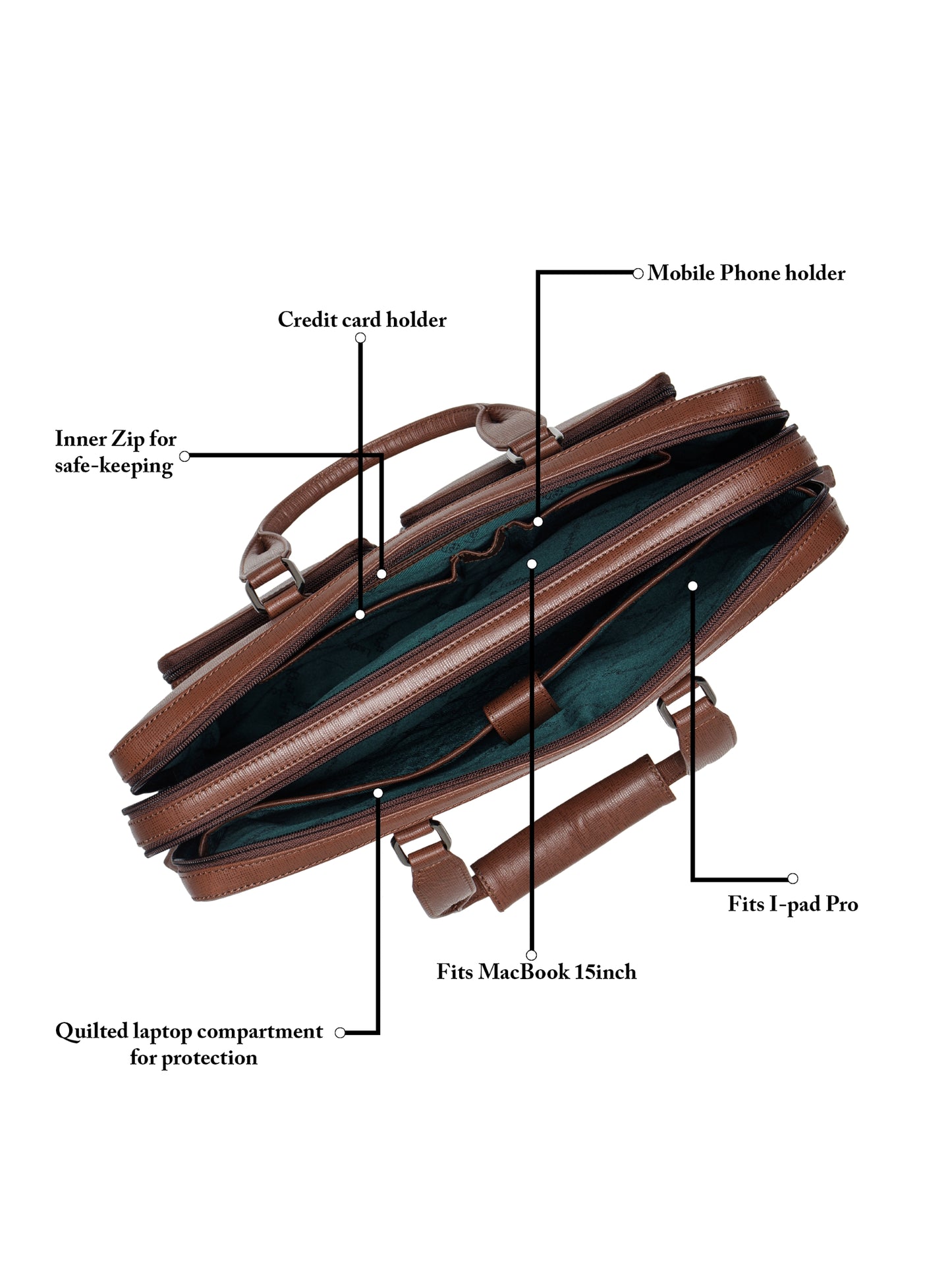 Saffiano Leather Laptop Bag  LT16-4001