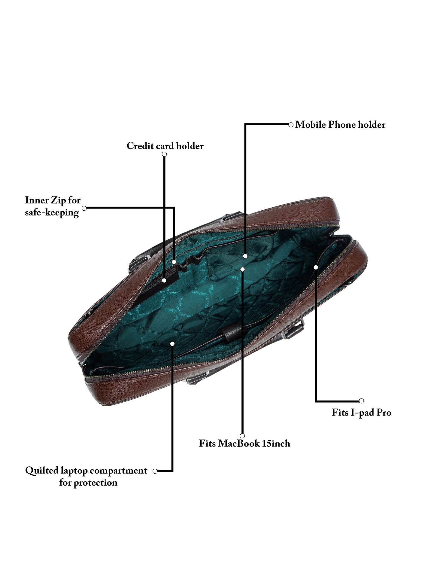 Saffiano Leather Laptop Bag  LT16-4002