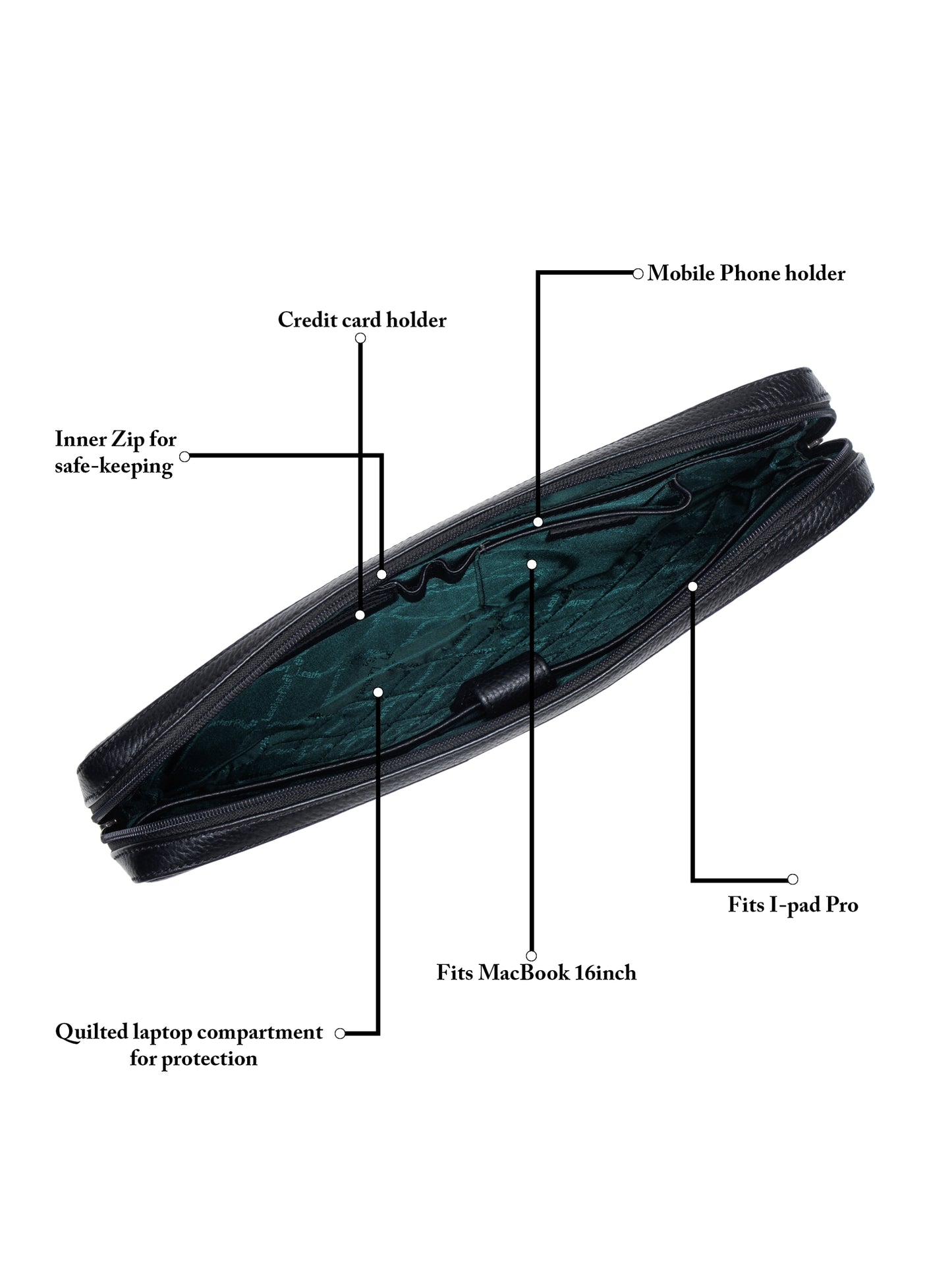 Milled Leather Laptop Sleeve SV14-7004