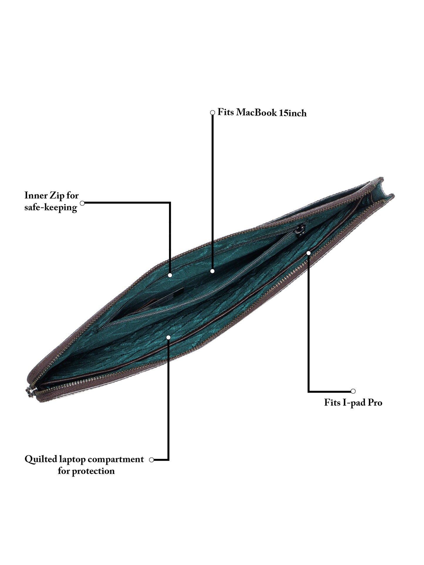 Croco Leather Laptop Sleeve SV16-9001