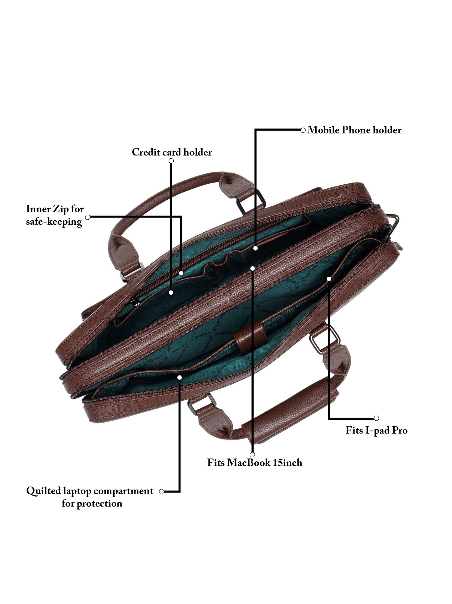 Saffiano Leather Laptop Bag  LT16-4001