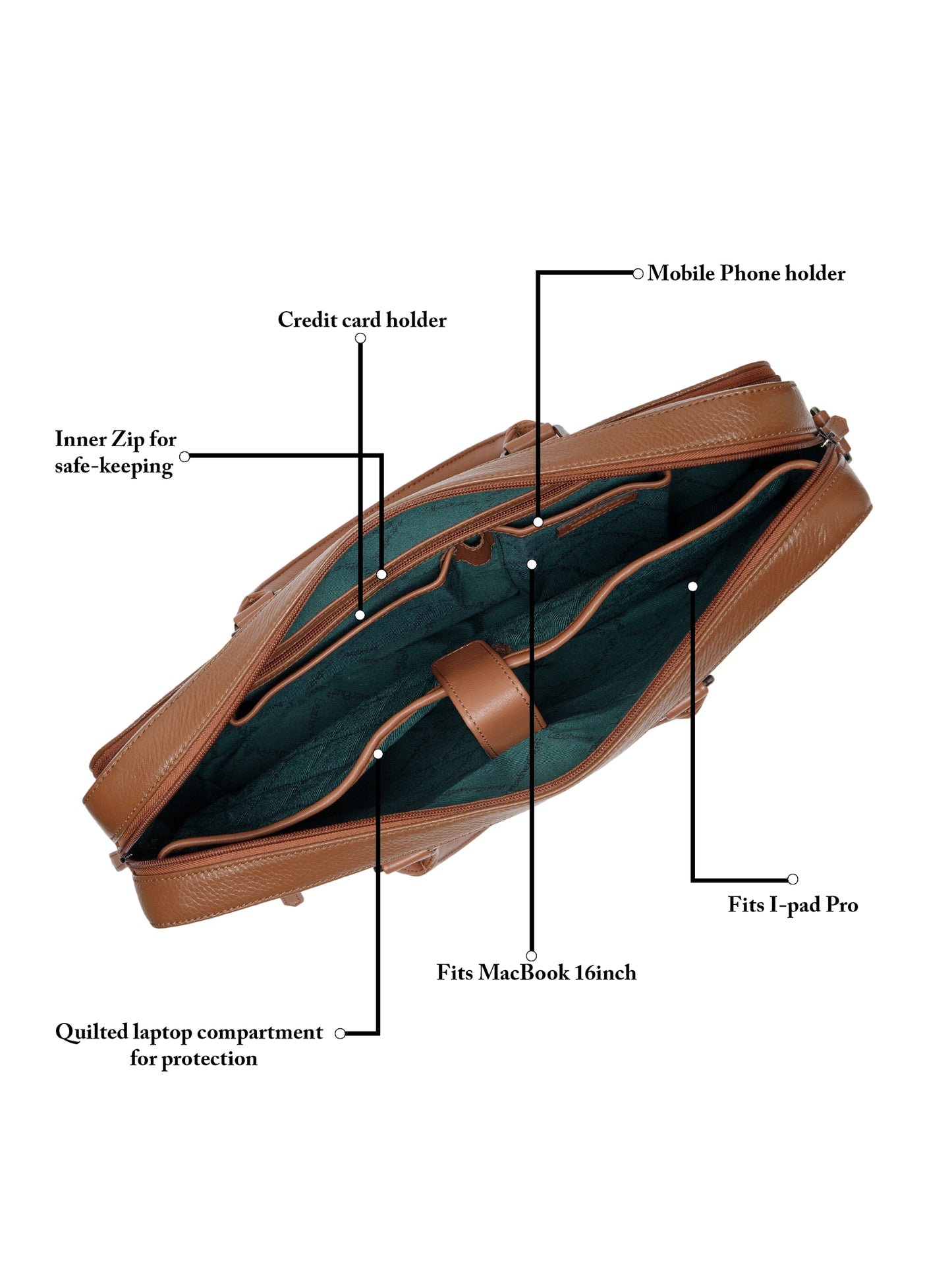 Textured Leather Laptop Bag LT16-2001