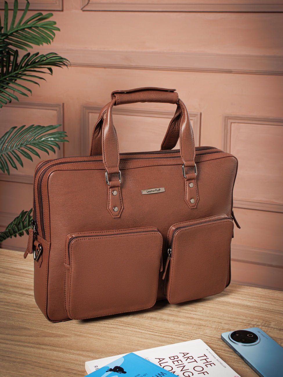 Saffiano Leather Laptop Bag  LT16-4001