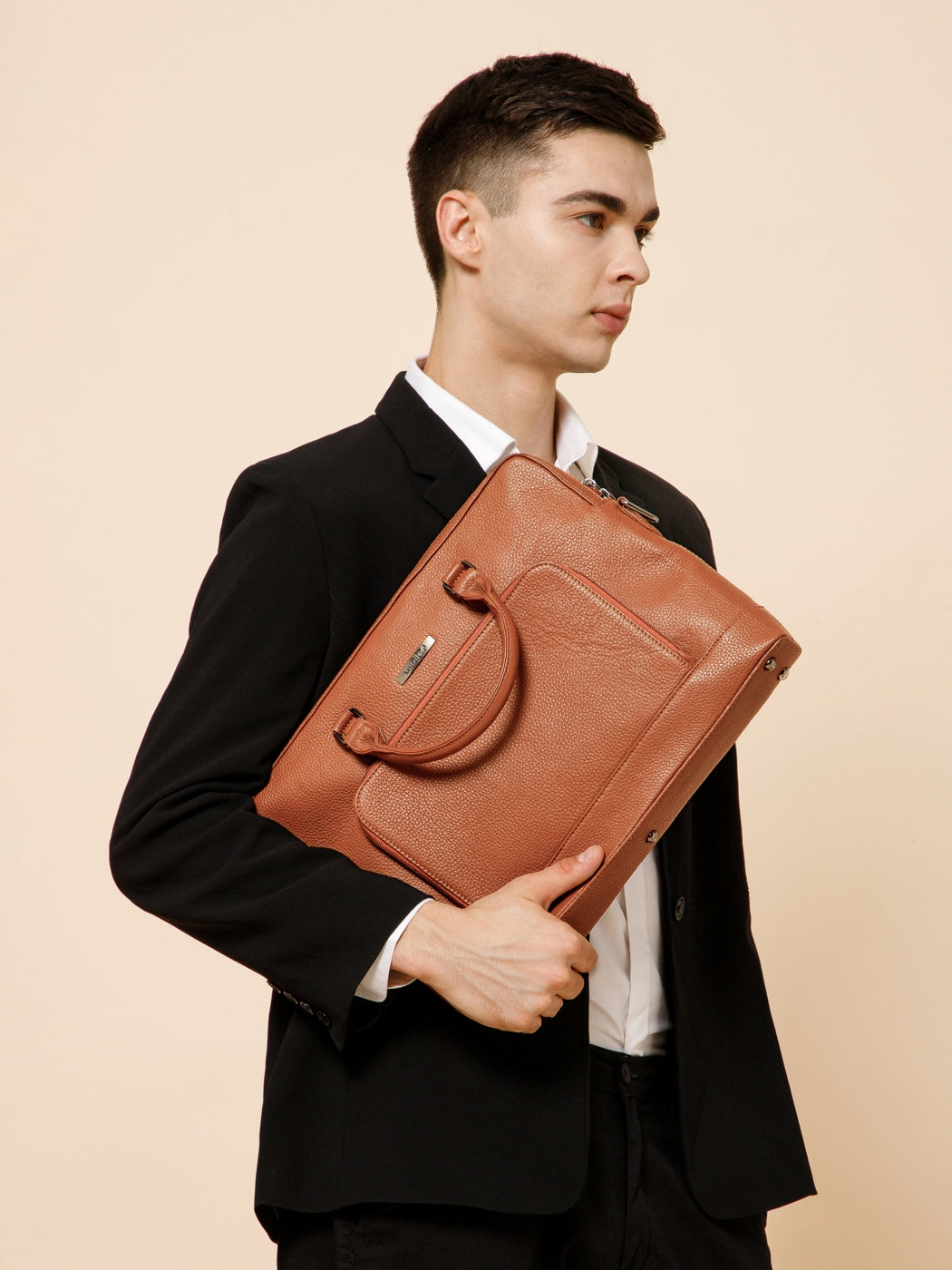 Sleek Leather Laptop Bag LT16-2004