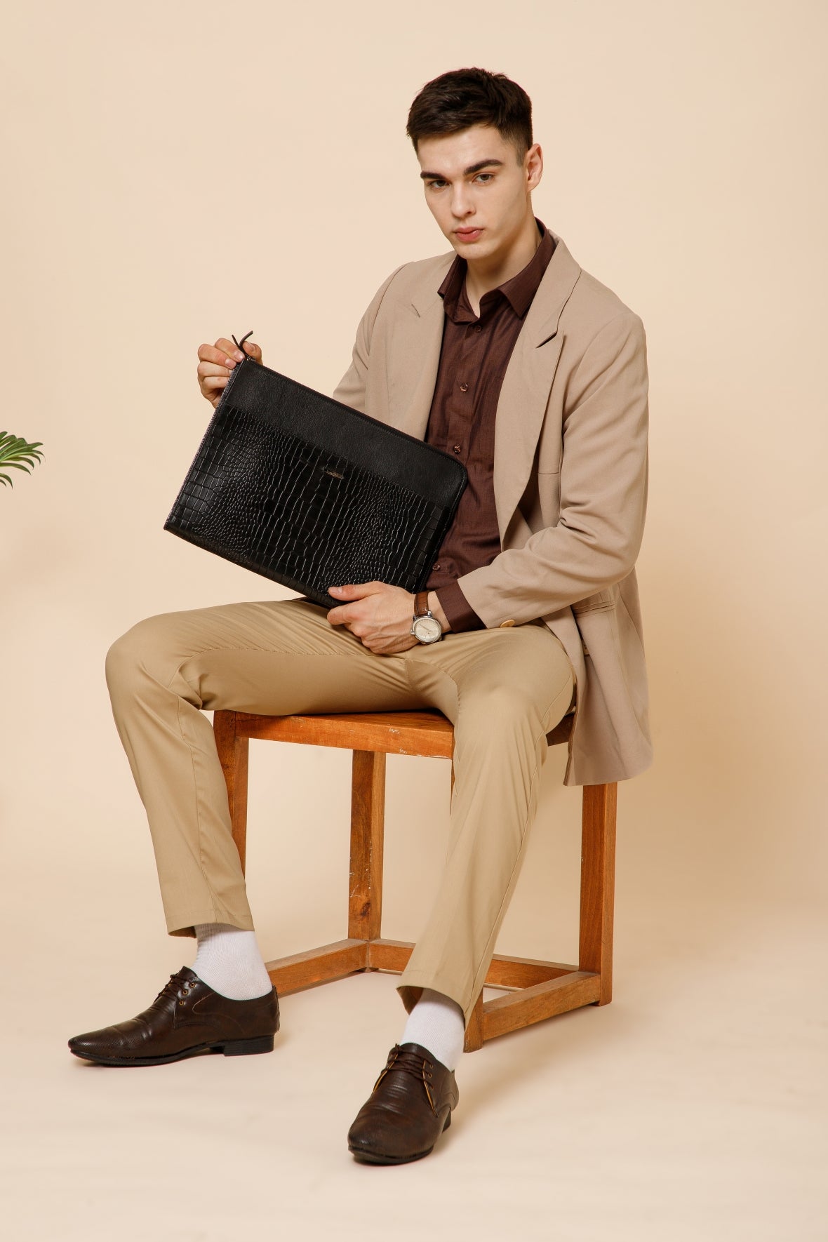 Croco Leather Laptop Sleeve SV16-9001