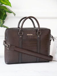 Croco Leather Laptop Bag  LT16-5001
