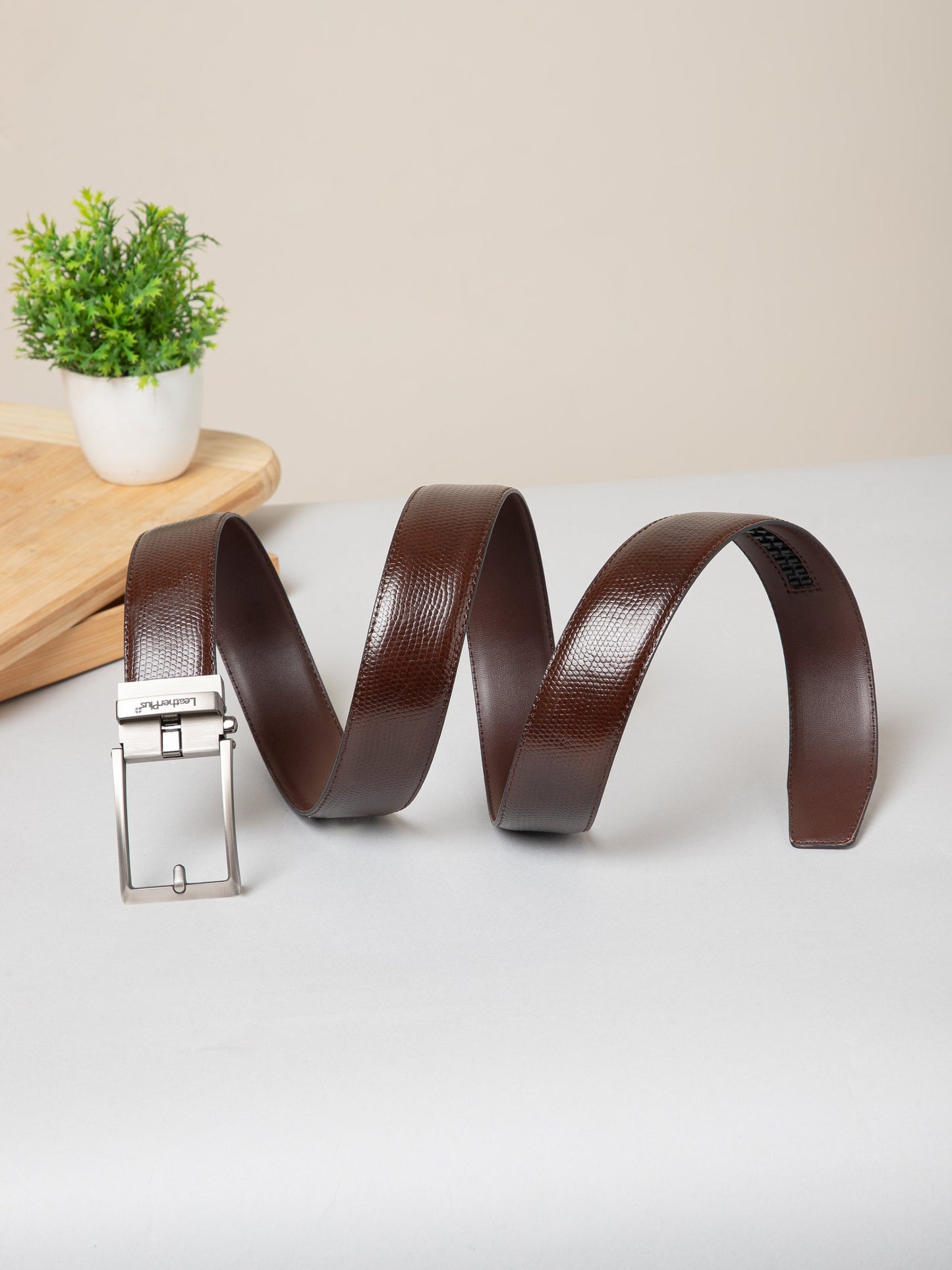 Men Autolock Belt AL-9705 Brown