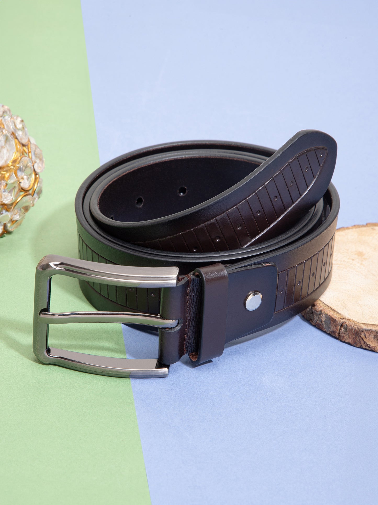 Men Casual Belt BS-417 Brown