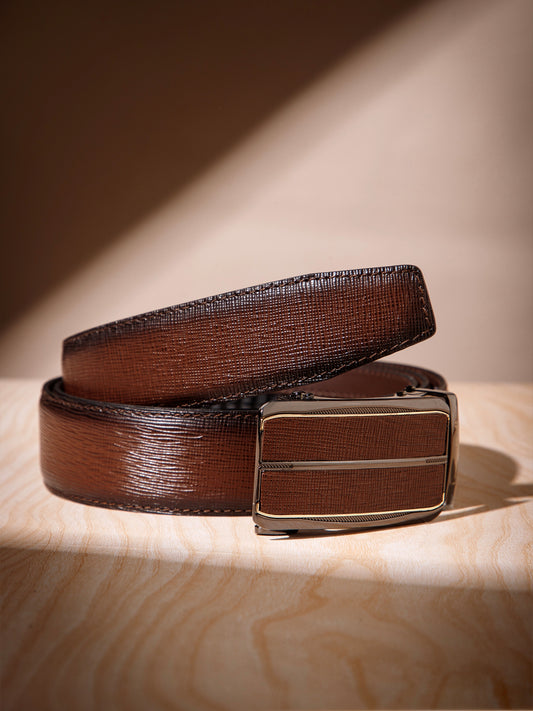 Men Autolock Belt XLAL-9712 Brown